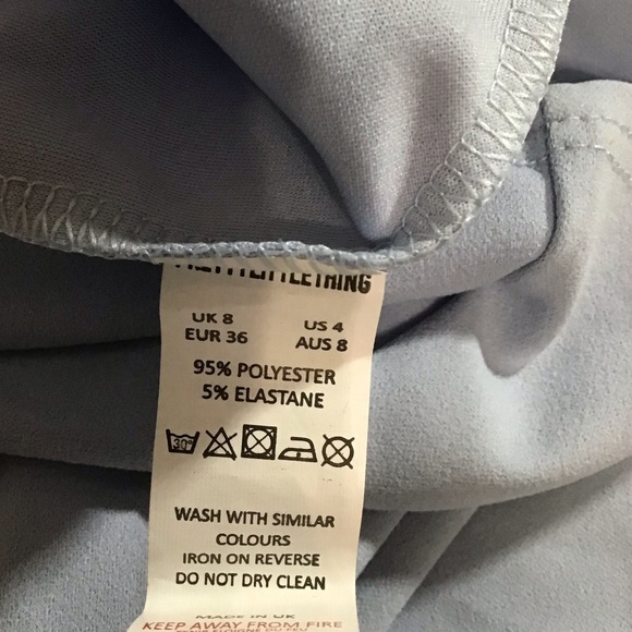 Pretty Little Thing NWT Dusty Blue One Shoulder Bodycon Dress Size 4 EU8 - Picture 9 of 9